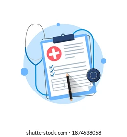 clipboard stethoscope medical check form 260nw 1874538058